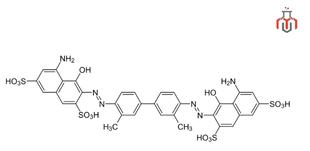 Chemical structure of Trypan Blue