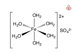 A chemical structure of ferrous sulfate 