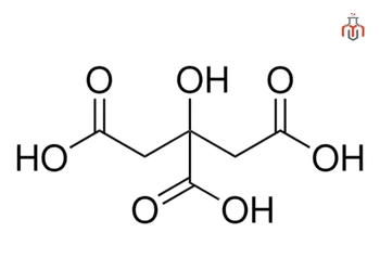 Chemical structure of citric acid
