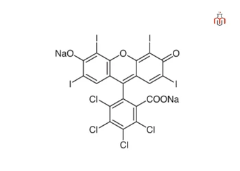 Chemical structure of Acid red 94/bengal rose