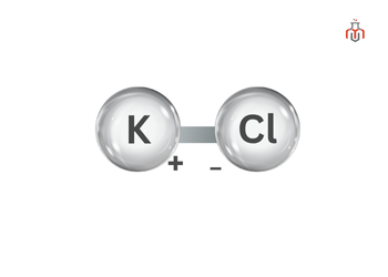 chemical structure of potassium chloride (KCl)