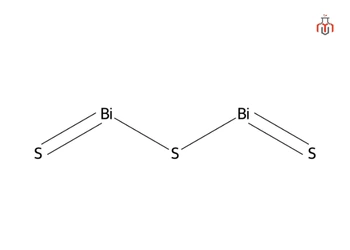 Chemical structure of  bismuth sulfide