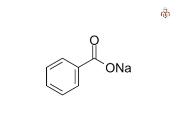 chemical structure of sodium benzoate (C7H5O2Na)