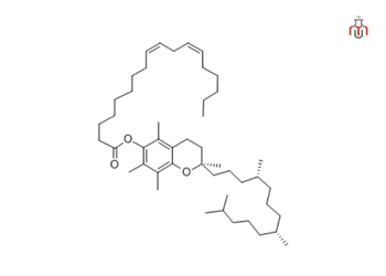 chemical structure of a fat soluble vitamin E (Tocopheryl Linoleate/Oleate)