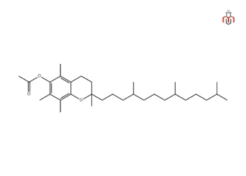 chemical structure of Tocopheryl Acetate (C₃₁H₅₂O₃)