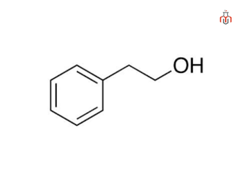 chemical structure of phenethyl alcohol also called (2-phenylethanol) is a phenethyl group attached to a hydroxyl (-OH) group