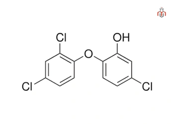 Chemical structure of triclosan a chlorinated aromatic ether