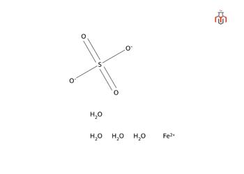 Structure of Ferrous Sulfate Tetrahydrate